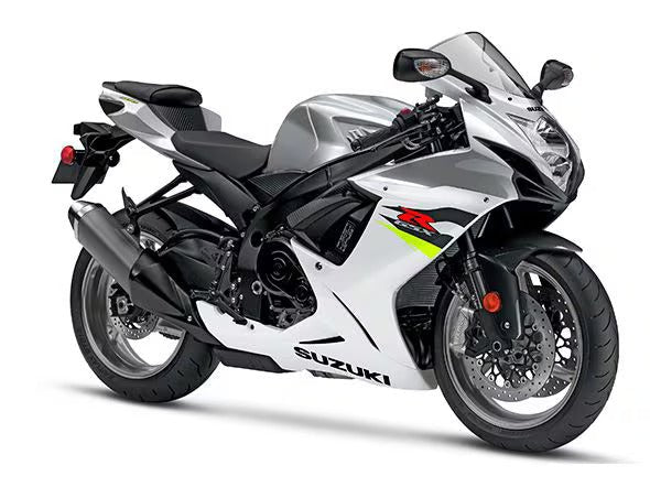 Suzuki GSXR750 Fairings (2011-2024) Silver, White, Yellow Stripe at KingsMotorcycleFairings.com