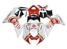 Suzuki GSXR750 Fairings (2011-2024) White, Red Lucky Strike at KingsMotorcycleFairings.com