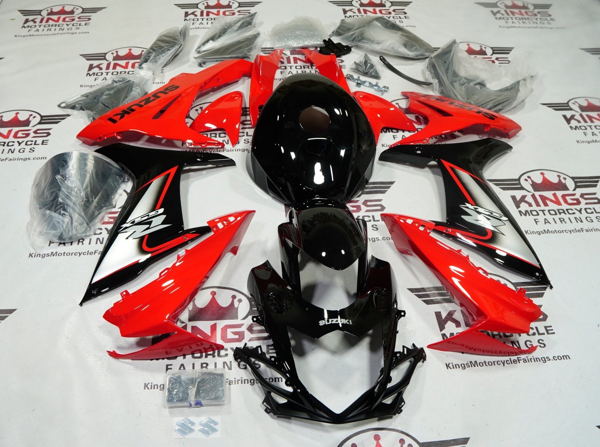 Suzuki GSXR750 Fairings (2025-2026) Black, Red, Gray at KingsMotorcycleFairings.com