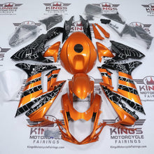 Suzuki GSXR750 Fairings (2025-2026) Orange, Black, Silver Spider Web at KingsMotorcycleFairings.com