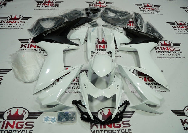 Suzuki GSXR750 Fairings (2025-2026) Pearl White, Black at KingsMotorcycleFairings.com