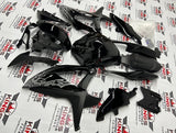 Suzuki GSXR600 (2008-2010) Black, Matte Black & Silver Tribal Fairings at KingsMotorcycleFairings.com