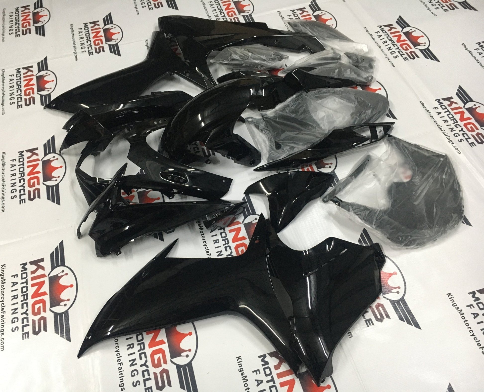 Suzuki GSXR750 (2011-2023) Gloss Black Fairings at KingsMotorcycleFairings.com