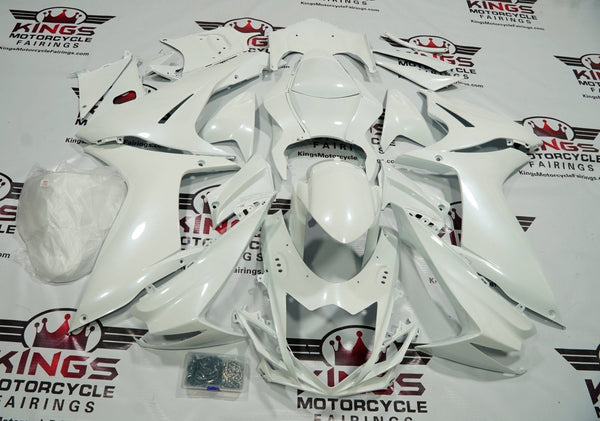 Suzuki GSXR750 (2011-2023) White Fairings at KingsMotorcycleFairings.com