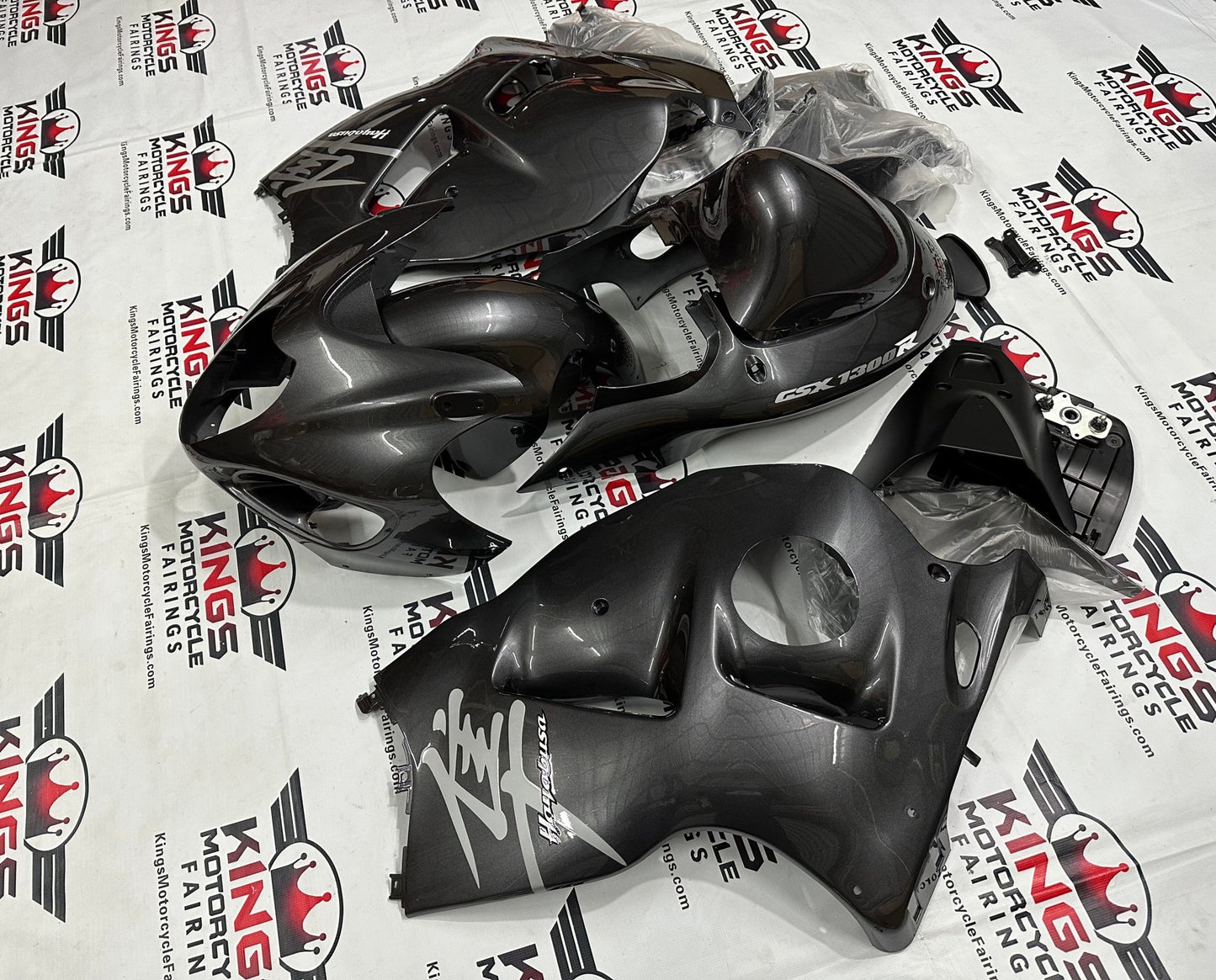 Suzuki Hayabusa Fairing Kit (1999-2007) Gray on Gray from KingsMotorcycleFairings.com