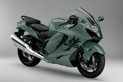 Suzuki Hayabusa Fairing Kit (2021-2025) Flat Green, Black from KingsMotorcycleFairings.com