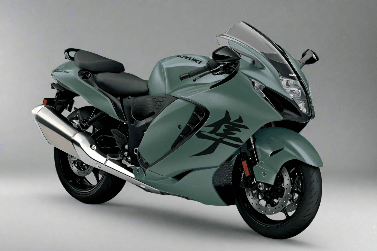 Suzuki Hayabusa Fairing Kit (2021-2025) Matte Green, Black at KingsMotorcycleFairings.com