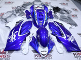 Suzuki Hayabusa Fairing Kit (2021-2026) Blue Pearl, White at KingsMotorcycleFairings.com