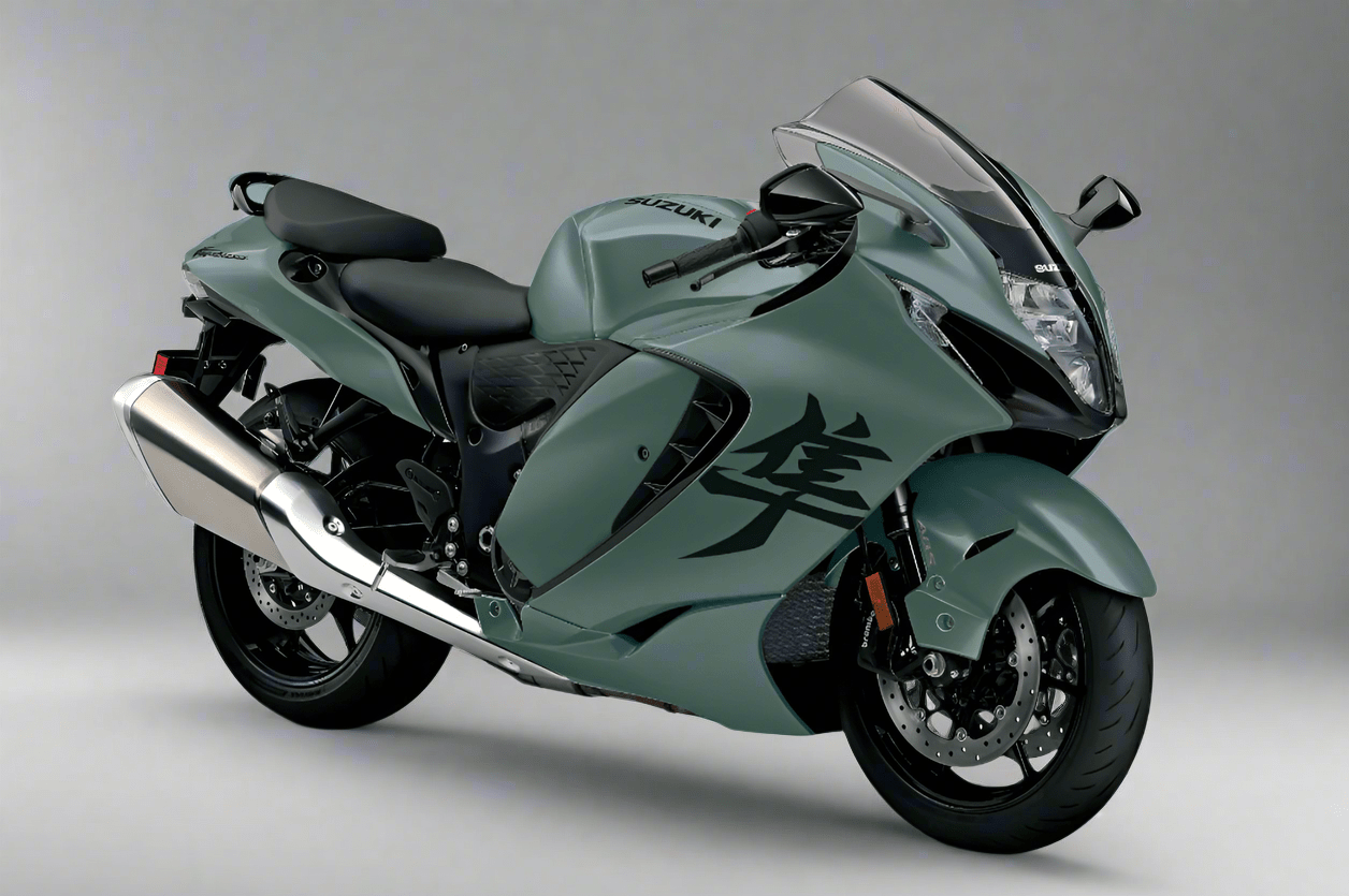 Suzuki Hayabusa Fairing Kit (2021-2026) Matte Green, Matte Black at KingsMotorcycleFairings.com