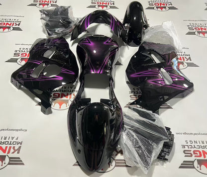 Suzuki Hayabusa Fairing Set (1999-2007) Black, Pink at KingsMotorcycleFairings.com