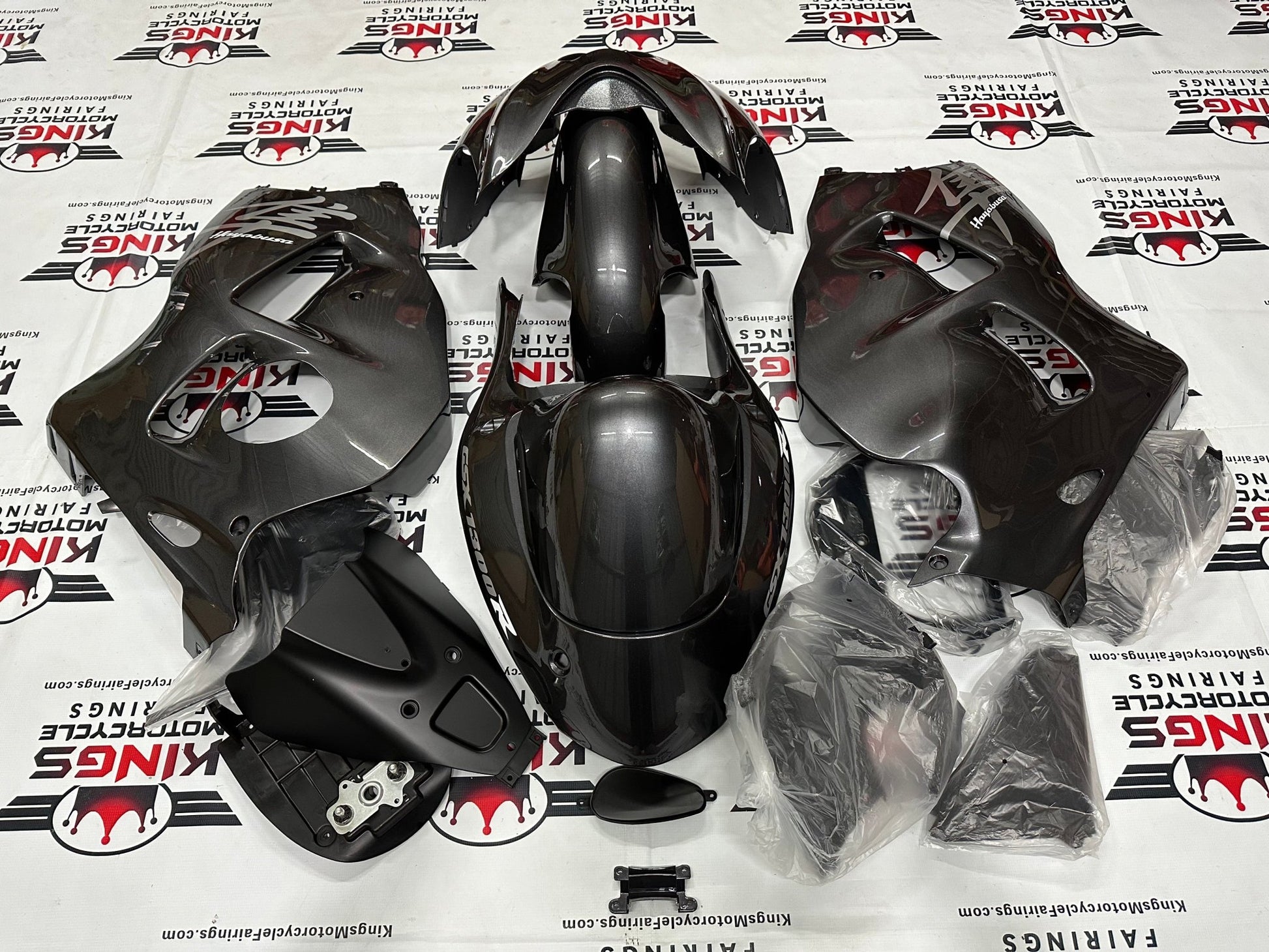 Suzuki Hayabusa Fairing Set (1999-2007) Gray on Gray at KingsMotorcycleFairings.com