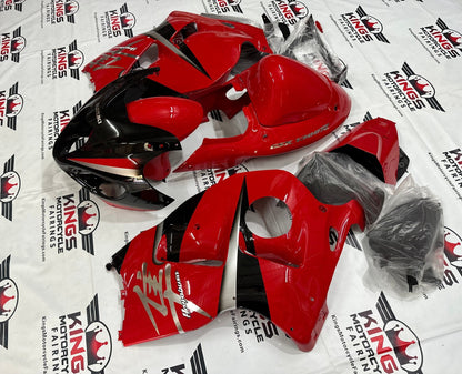 Suzuki Hayabusa Fairing Set (1999-2007) Red, Black, Chrome at KingsMotorcycleFairings.com