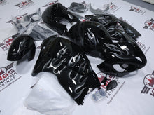 Suzuki Hayabusa Fairings (1999-2007) Black Ghost Flames at KingsMotorcycleFairings.com