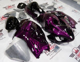 Suzuki Hayabusa Fairings (1999-2007) Black, Pink Neon at KingsMotorcycleFairings.com