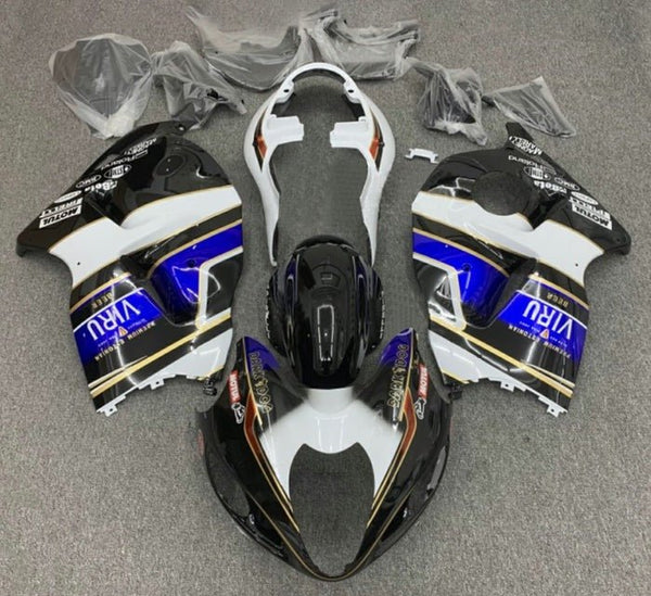 Suzuki Hayabusa Fairings (1999-2007) Black, White, Blue Viru at KingsMotorcycleFairings.com