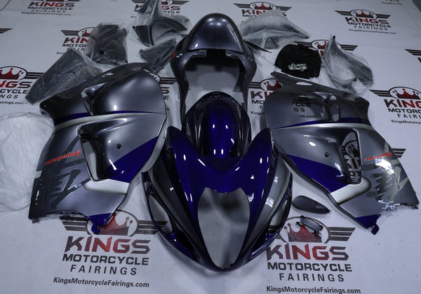 Suzuki Hayabusa Fairings (1999-2007) Blue Navy, Metallic Gray at KingsMotorcycleFairings.com