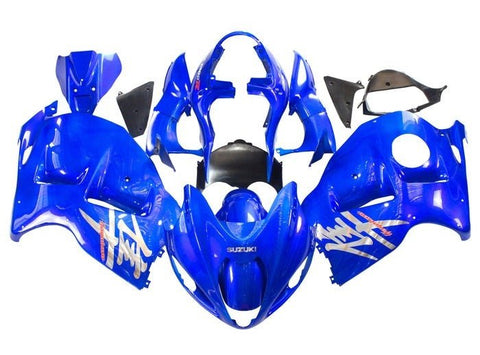 Suzuki Hayabusa Fairings (1999-2007) Blue, Chrome at KingsMotorcycleFairings.com.