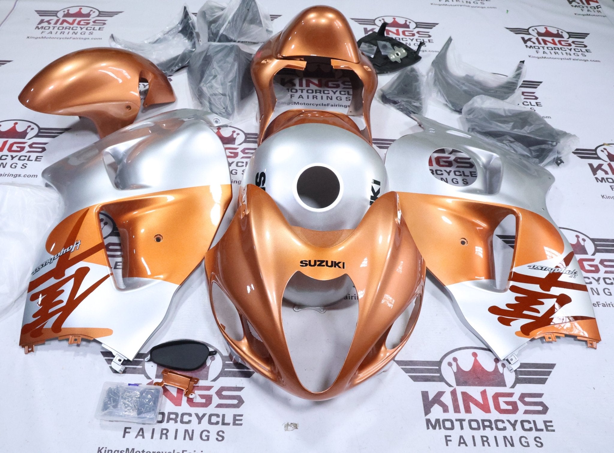 Suzuki Hayabusa Fairings (1999-2007) Copper, Silver, Black at KingsMotorcycleFairings.com
