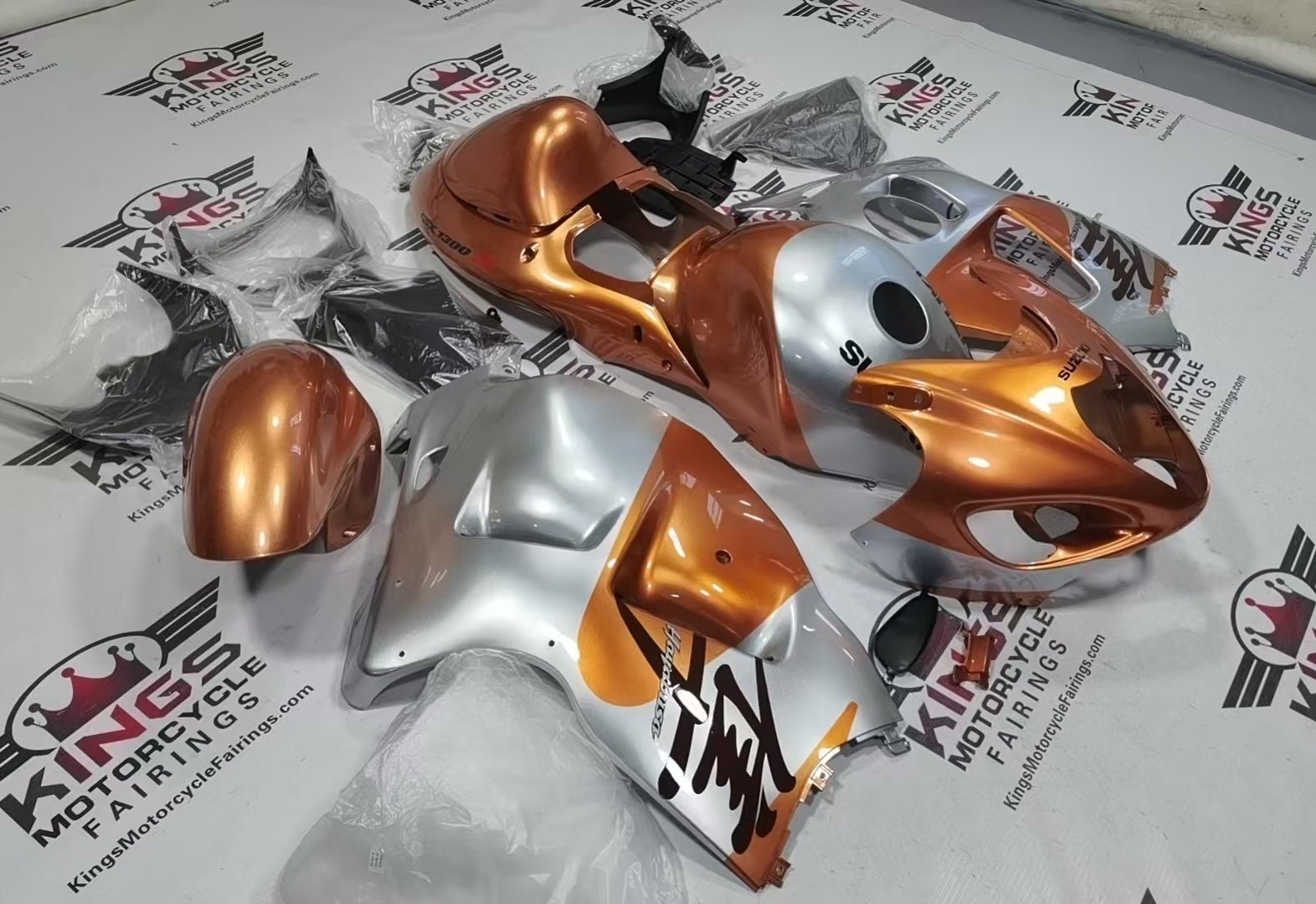 Suzuki Hayabusa Fairings (1999-2007) Copper, Silver, Black at KingsMotorcycleFairings.com