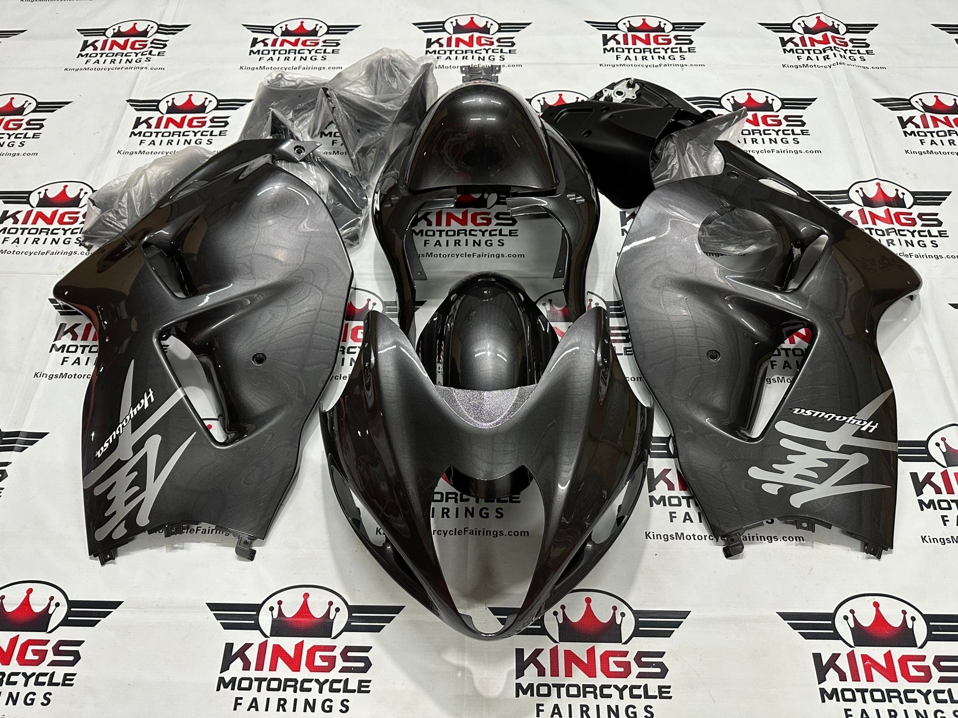 Suzuki Hayabusa Fairings (1999-2007) Dark Gray from KingsMotorcycleFairings.com