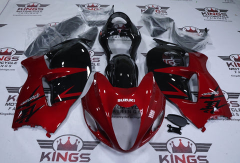 Suzuki Hayabusa Fairings (1999-2007) Dark Red, Black from KingsMotorcycleFairings.com