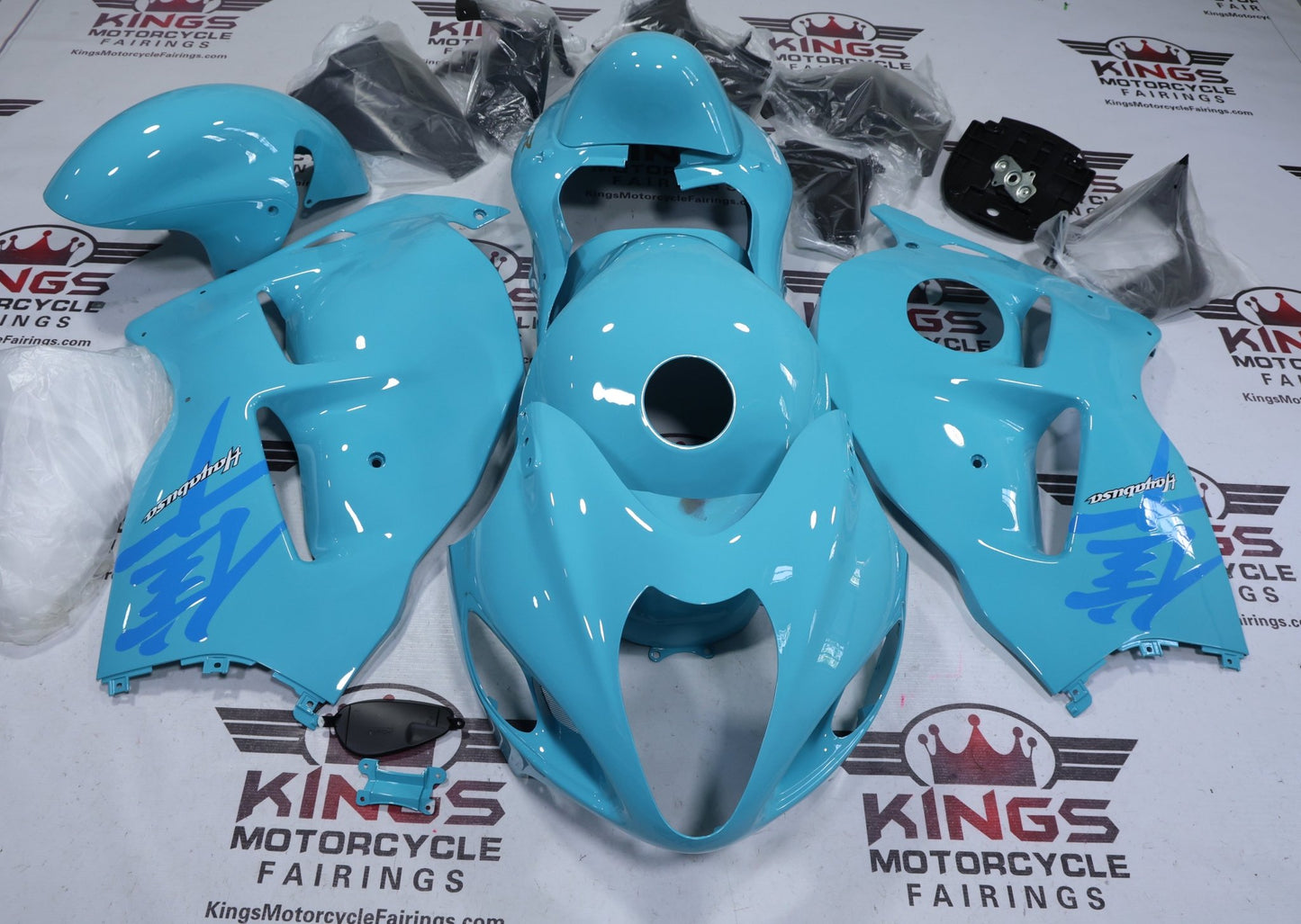 Suzuki Hayabusa Fairings (1999-2007) Light Blue at KingsMotorcycleFairings.com