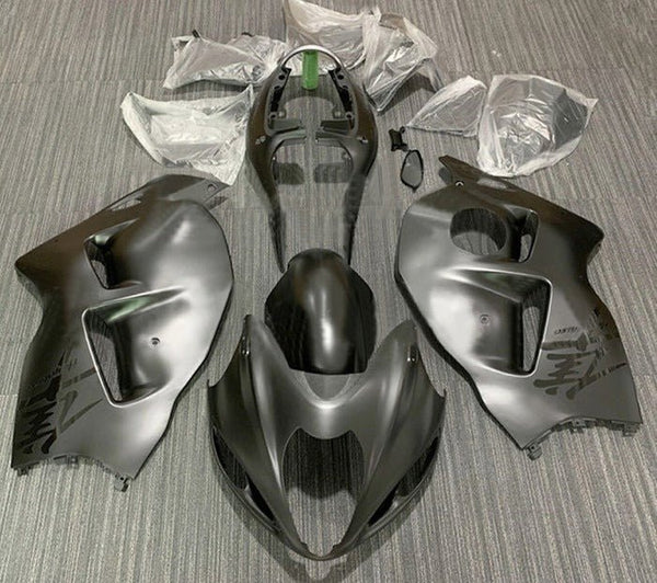 Suzuki Hayabusa Fairings (1999-2007) Matte Gray, Black at KingsMotorcycleFairings.com