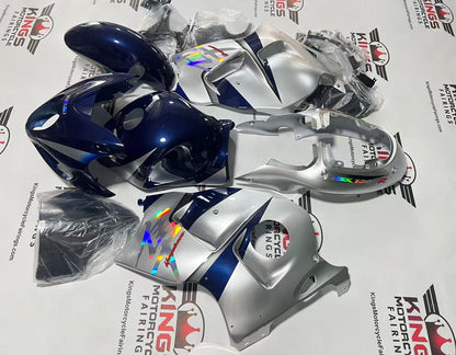Suzuki Hayabusa Fairings (1999-2007) Navy Blue, Silver at KingsMotorcycleFairings.com