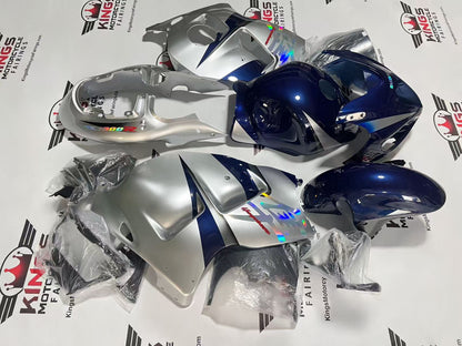 Suzuki Hayabusa Fairings (1999-2007) Navy Blue, Silver from KingsMotorcycleFairings.com