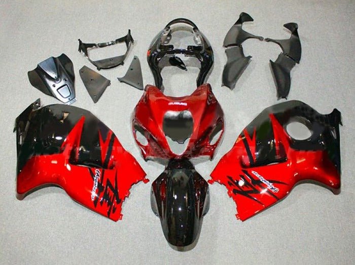 Suzuki Hayabusa Fairings (1999-2007) Red, Black Gloss at KingsMotorcycleFairings.com