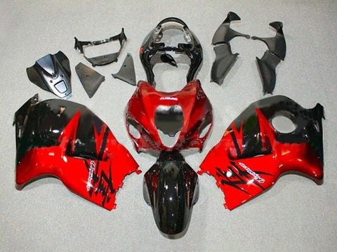 Suzuki Hayabusa Fairings (1999-2007) Red, Black Gloss at KingsMotorcycleFairings.com