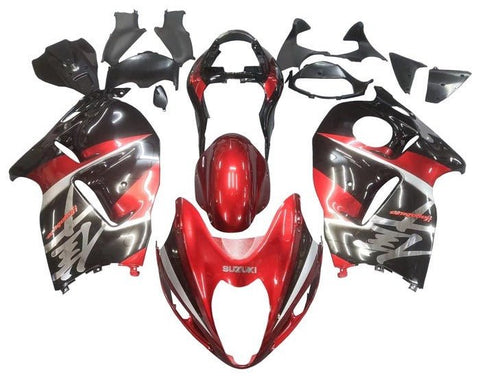 Suzuki Hayabusa Fairings (1999-2007) Red, Black, Chrome at KingsMotorcycleFairings.com.