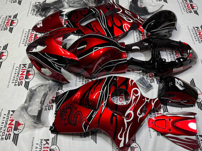 Suzuki GSX1300R Hayabusa Fairings (1999-2007) Red, Black, Tribal, Dragon from KingsMotorcycleFairings.com