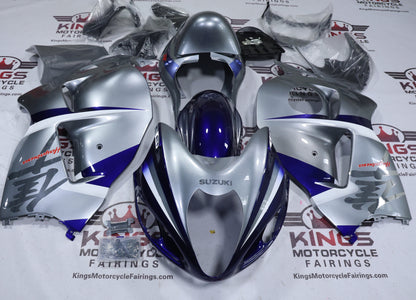 Suzuki Hayabusa Fairings (1999-2007) Silver, Blue, Chrome at KingsMotorcycleFairings.com