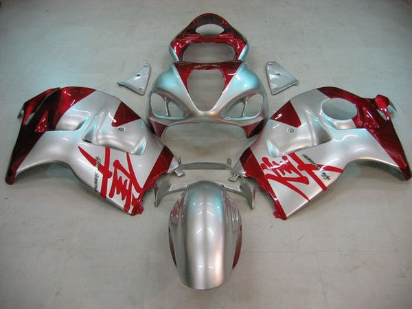 Suzuki Hayabusa Fairings (1999-2007) Silver, Red at KingsMotorcycleFairings.com