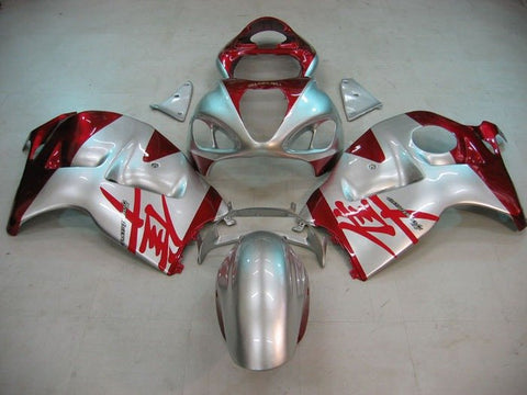Suzuki Hayabusa Fairings (1999-2007) Silver, Red at KingsMotorcycleFairings.com