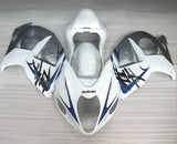 Suzuki Hayabusa Fairings (1999-2007) White, Silver, Blue at KingsMotorcycleFairings.com