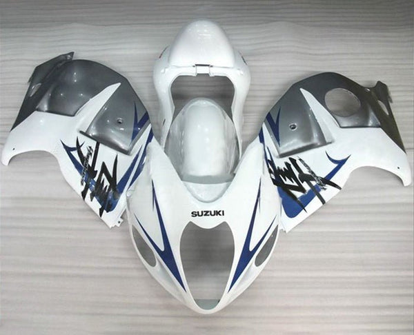 Suzuki Hayabusa Fairings (1999-2007) White, Silver, Blue at KingsMotorcycleFairings.com