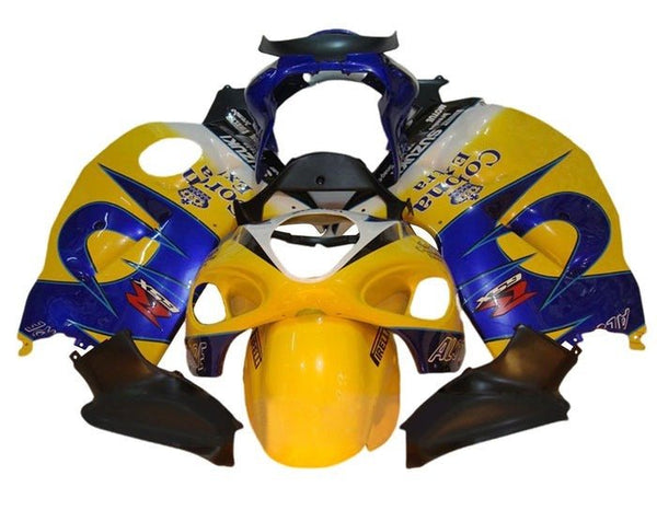 Suzuki Hayabusa Fairings (1999-2007) Yellow, Blue Corona at KingsMotorcycleFairings.com