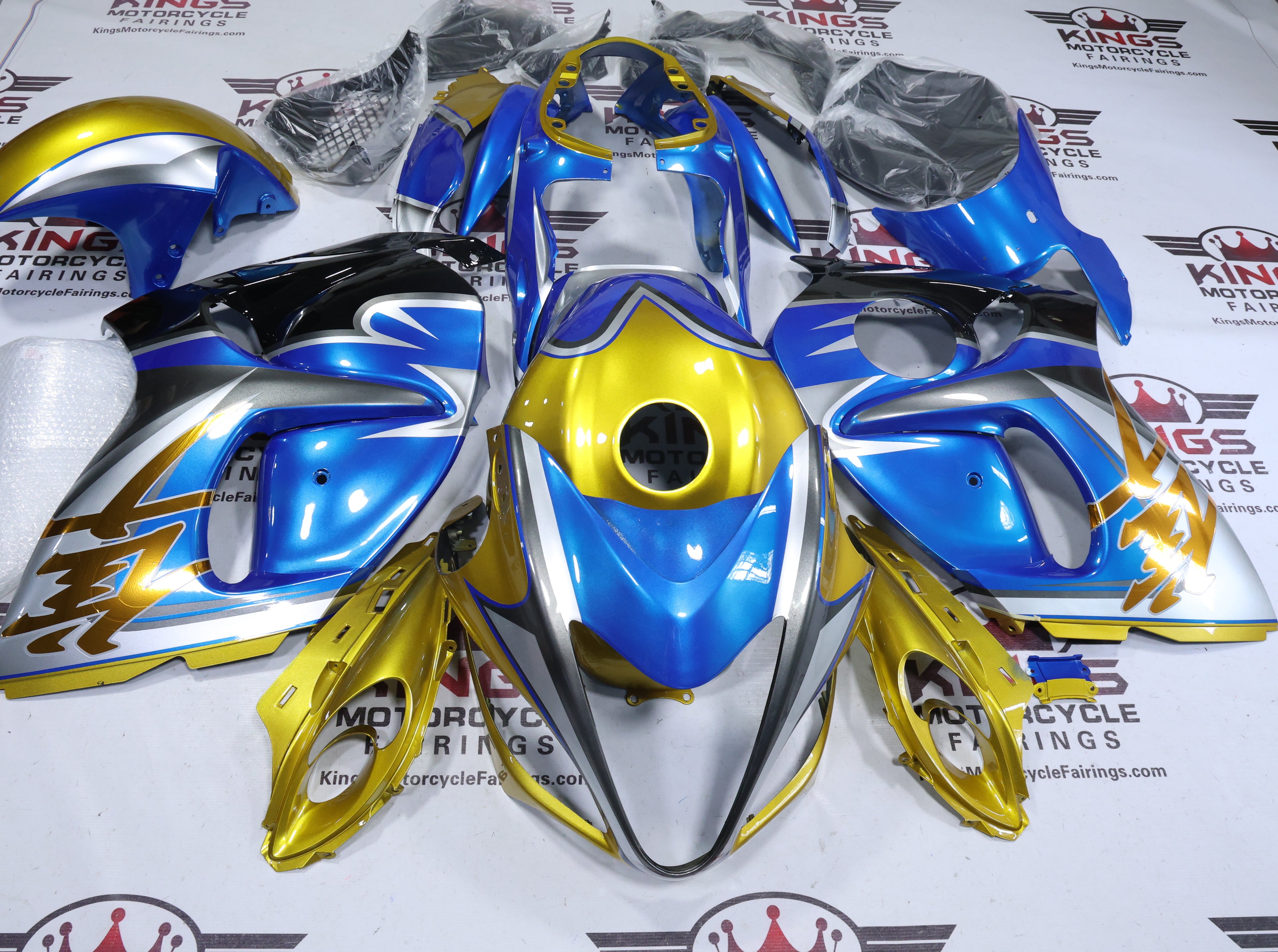 Suzuki Hayabusa Fairings (2008-2020) Blue, Gold, Silver, Special Edition at KingsMotorcycleFairings.com
