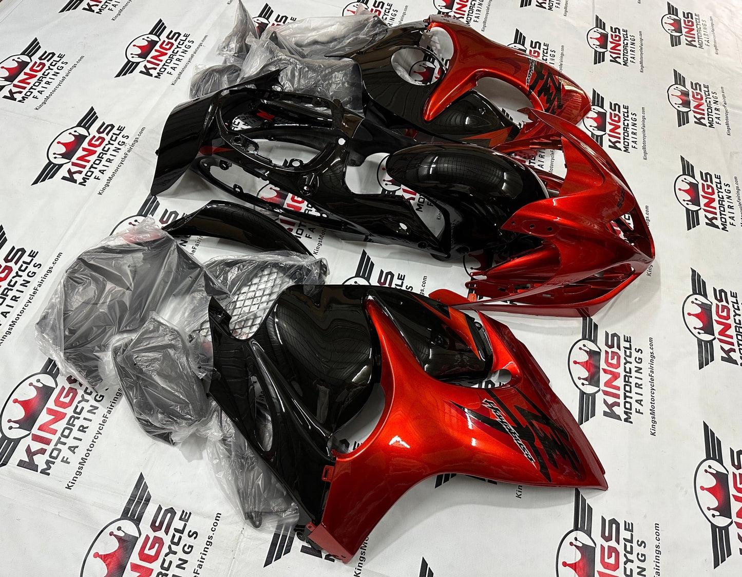 Suzuki Hayabusa Fairings (2008-2020) Burnt Orange, Black at KingsMotorcycleFairings.com