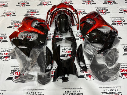 Suzuki Hayabusa Fairings (2008-2020) Burnt Orange, Black from KingsMotorcycleFairings.com
