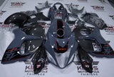 Suzuki Hayabusa Fairings (2008-2020) Gray, Faux Carbon Fiber, Black, Red at KingsMotorcycleFairings.com