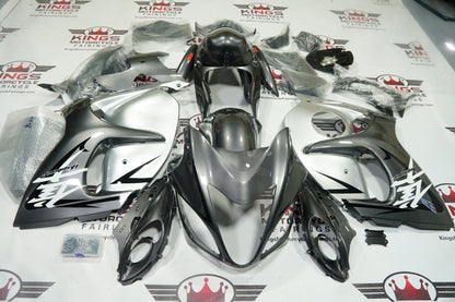 Suzuki GSX1300R Hayabusa Fairings (2008-2020) Gray, Silver, Black, White at KingsMotorcycleFairings.com