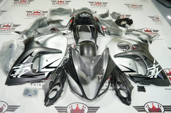 Suzuki GSX1300R Hayabusa Fairings (2008-2020) Gray, Silver, Black, White at KingsMotorcycleFairings.com