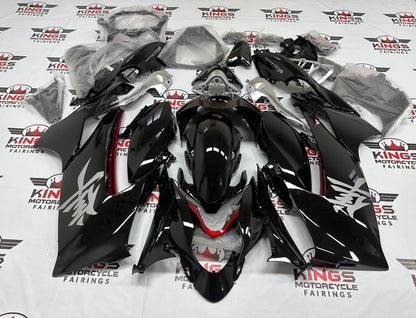 Suzuki Hayabusa Fairings (2021-2025) Black, Silver, Red at KingsMotorcycleFairings.com