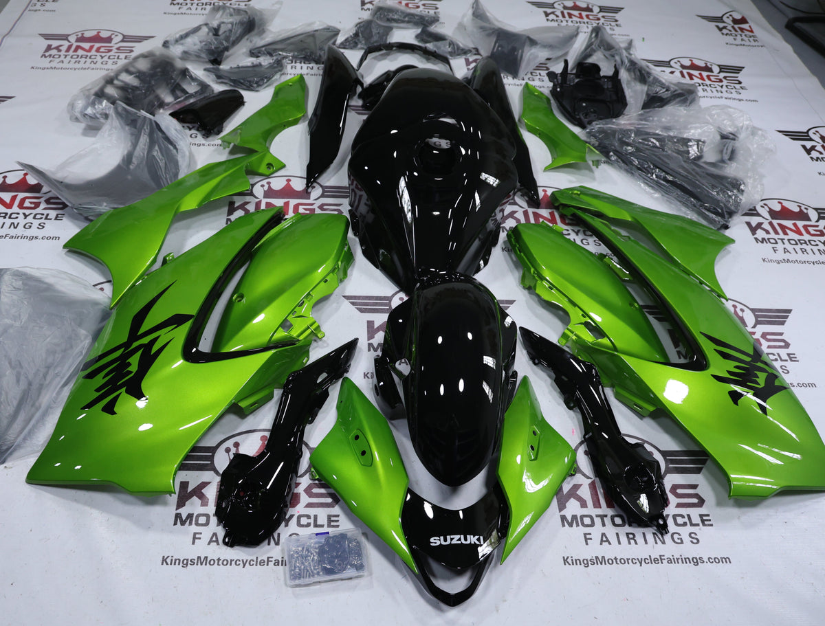 Suzuki Hayabusa Fairings (2021-2025) Green, Black at KingsMotorcycleFairings.com