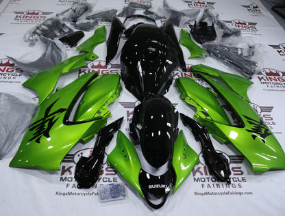 Suzuki Hayabusa Fairings (2021-2025) Green, Black at KingsMotorcycleFairings.com
