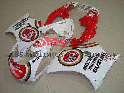 Suzuki RGV250 VJ22 Fairings (1991-1996) Lucky Strike White, Red #34 at KingsMotorcycleFairings.com