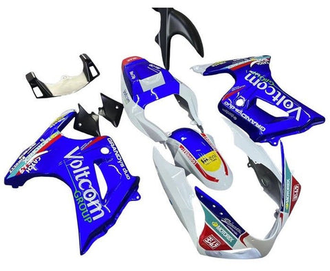 Suzuki SV650 Fairings (2003-2013) White, Blue Voltcom at KingsMotorcycleFairings.com